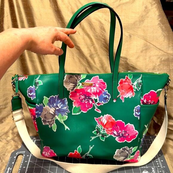 Kate Spade Adaira Weekender Or Diaper Bag In Sprout Green - Picture 2 of 11